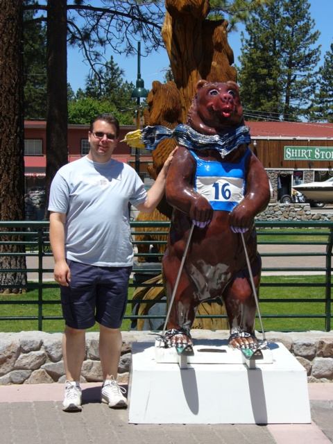 Baer mit Andree am Lake Tahoe