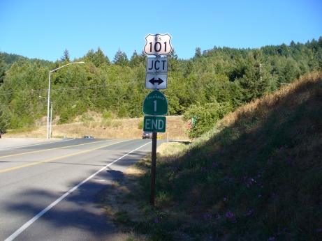 Das Ende des Highway 1 in Kalifornien