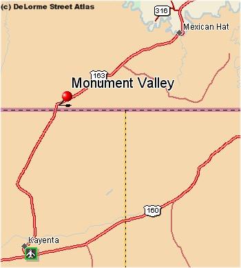 Karte Monument Valley