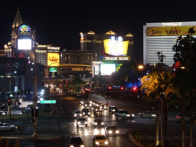 Der Strip in Las Vegas bei Nacht